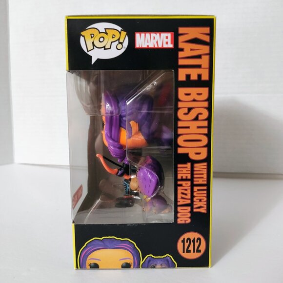 Pop! Marvel - Kate Bishop w/ Lucky the Pizza Dog (Blacklight) #1212 (Target Exc) - Picture 2 of 6